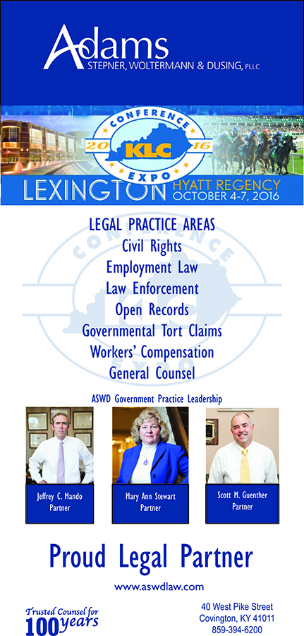 Adams Stepner Partners with Kentucky League of Cities | 2016