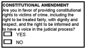 Ballot question regarding a "Constitutional Amendment" 